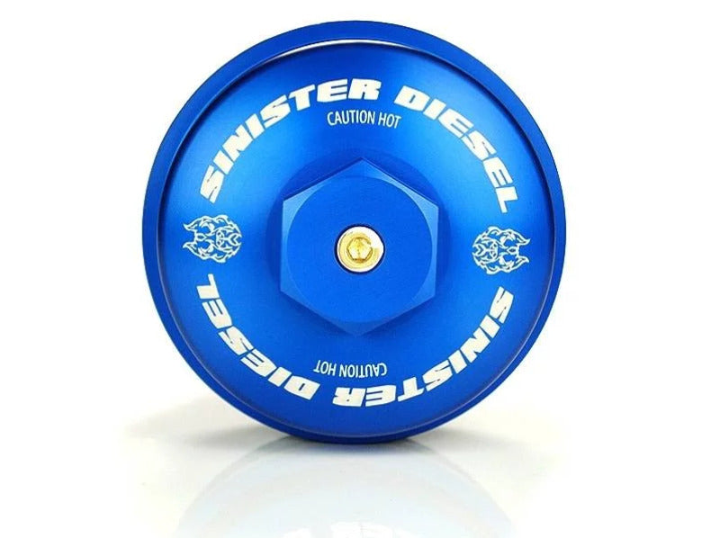 Load image into Gallery viewer, Sinister Diesel 03-10 Ford Powerstroke 6.0L/6.4L Oil Filter Cap
