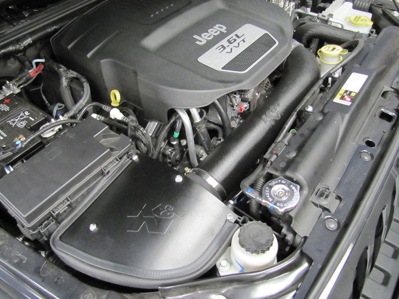 Load image into Gallery viewer, K&amp;N 12-14 Jeep Wrangler V6 3.6L Performance Intake Kit

