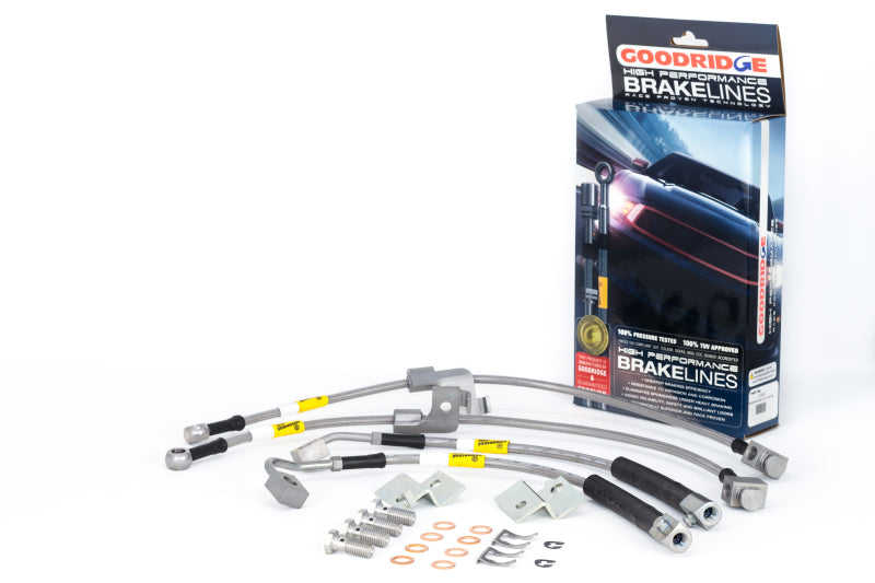 Load image into Gallery viewer, Goodridge 15-17 Ford Mustang GT Stainless Steel Brake Line Kit
