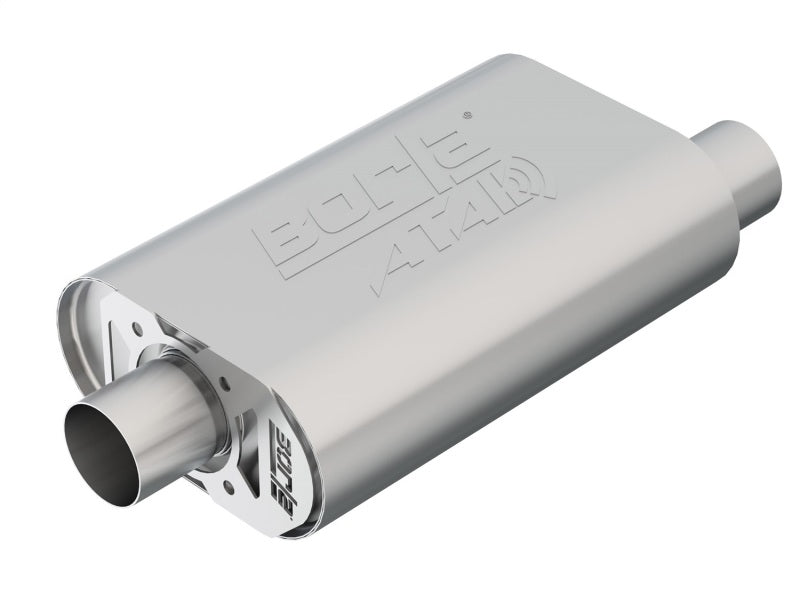 Load image into Gallery viewer, Borla CrateMuffler STOCK SBC 283/327/350 ATAK 2.5in Offset/Center 14in x 4.35in x 9in Oval Muffler
