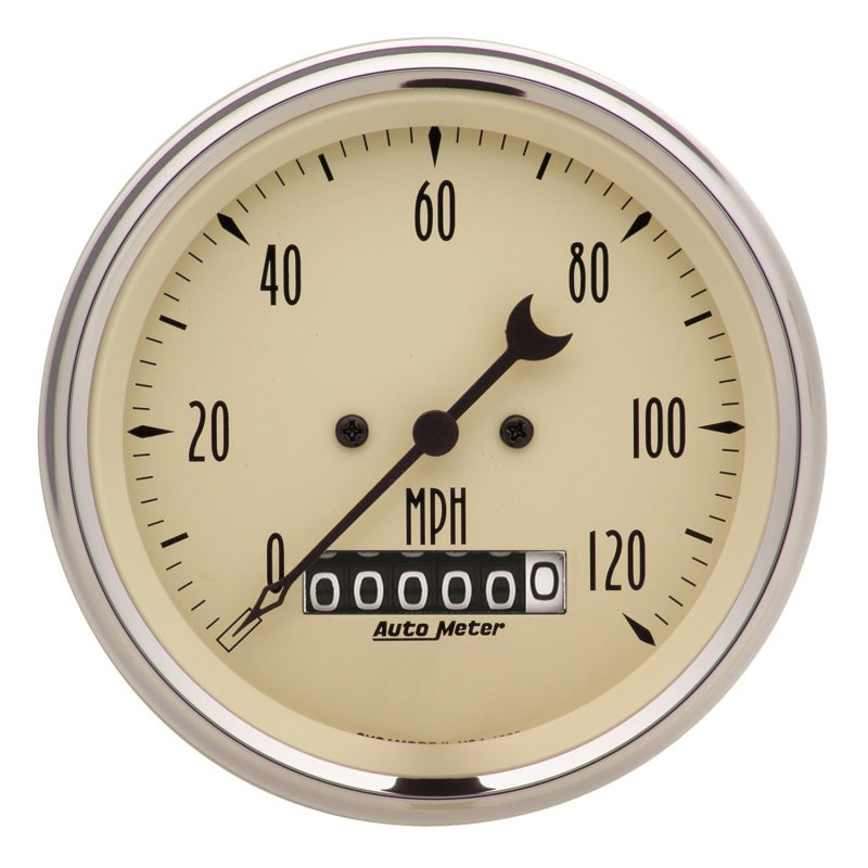 Load image into Gallery viewer, Autometer Antique Beige 5 Piece Kit 3-3/8in &amp; 2-1/16 Elec. Speedometer Gauges
