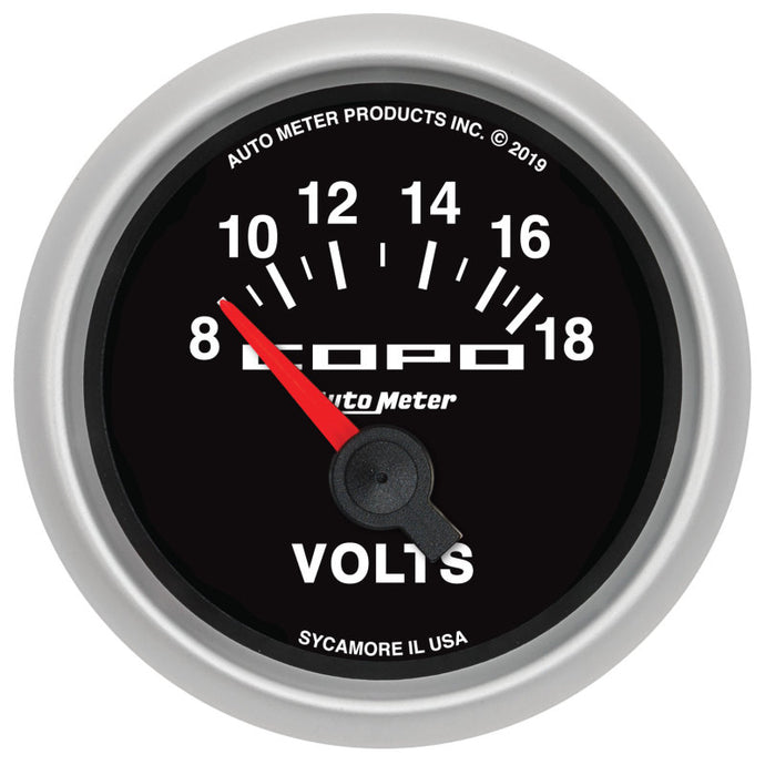 Autometer 52mm 18V Electric Voltmeter Chevrolet COPO Camaro