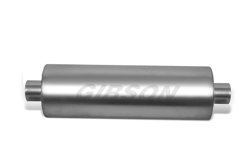 Load image into Gallery viewer, Gibson SFT Superflow Center/Center Round Muffler - 8x24in/3.5in Inlet/3.5in Outlet - Stainless
