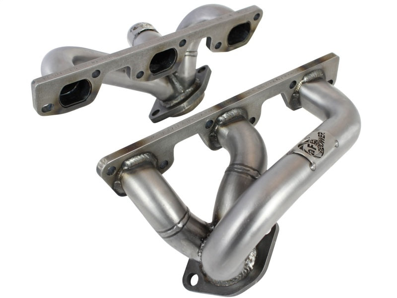 Load image into Gallery viewer, aFe Twisted Steel Header SS-409 HDR Jeep Wrangler JK 07-11 V6 3.8L
