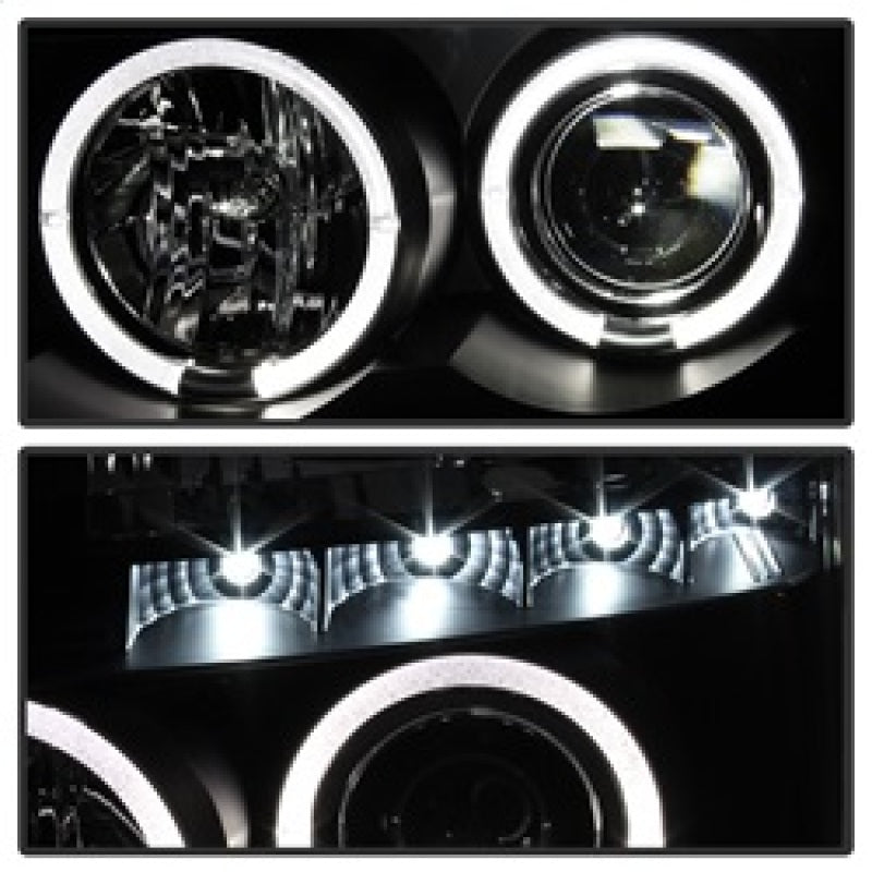 Load image into Gallery viewer, Spyder Nissan Titan 04-14/Armada 04-07 Projector Headlights LED Halo LED Blk PRO-YD-NTI04-HL-BK

