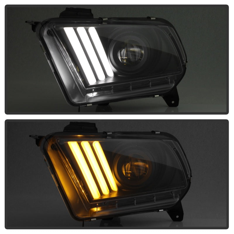 Load image into Gallery viewer, Spyder 13-14 Ford Mustang (HID Only) Projector Headlights w/Turn Signals - Blk PRO-YD-FM13HID-BK
