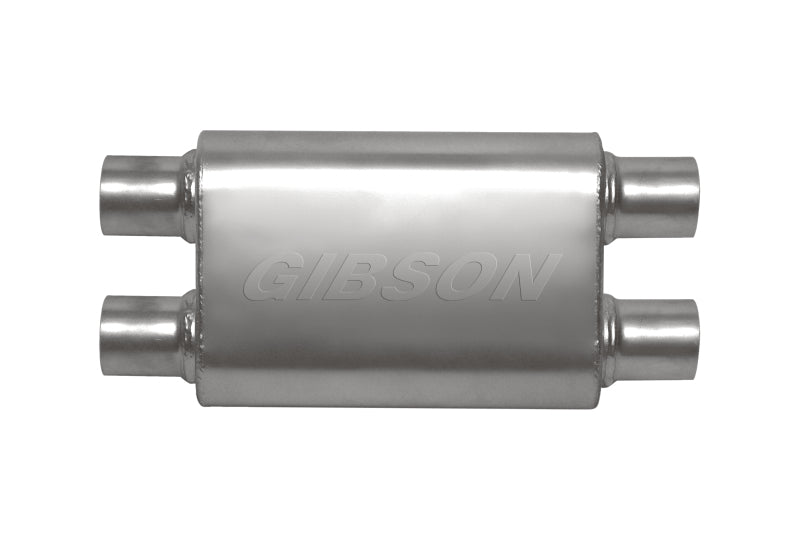 Load image into Gallery viewer, Gibson MWA Superflow Dual/Dual Oval Muffler - 4x9x14in/3in Inlet/3in Outlet - Stainless
