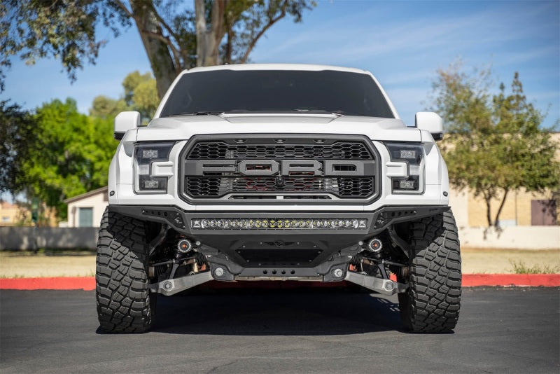 Load image into Gallery viewer, Addictive Desert Designs 17-20 Ford F-150 Raptor Rock Fighter Frame Cut Front Bumper
