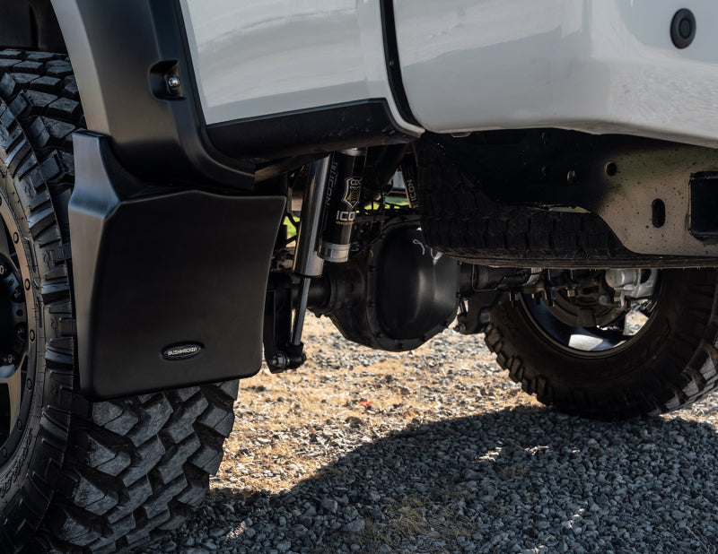 Load image into Gallery viewer, Bushwacker 14-18 GMC Sierra 1500 Trail Armor Rear Mud Flaps (Fits Pocket Style Flares)
