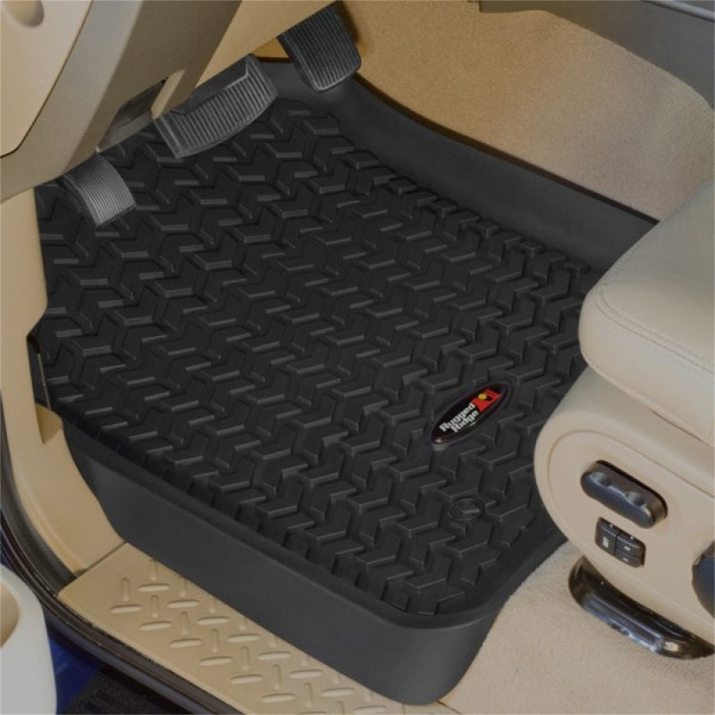 Load image into Gallery viewer, Rugged Ridge Floor Liner Front Black 2012-2016 Ford F-250 / F-350 Regular / Extended
