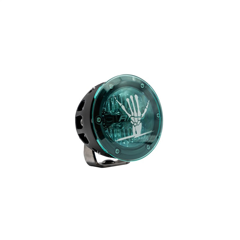 Load image into Gallery viewer, Rigid Industries x SHREDDY 360-Series 4in Lights w/Wt Bcklght (2) + 6 Covers (2 Pink/2 Teal/2 Blk)
