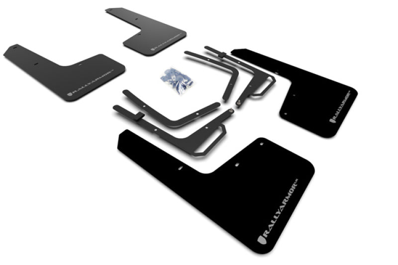 Load image into Gallery viewer, Rally Armor 17-20 Ford F-150 Raptor Black UR Mud Flap w/ Silver Logo
