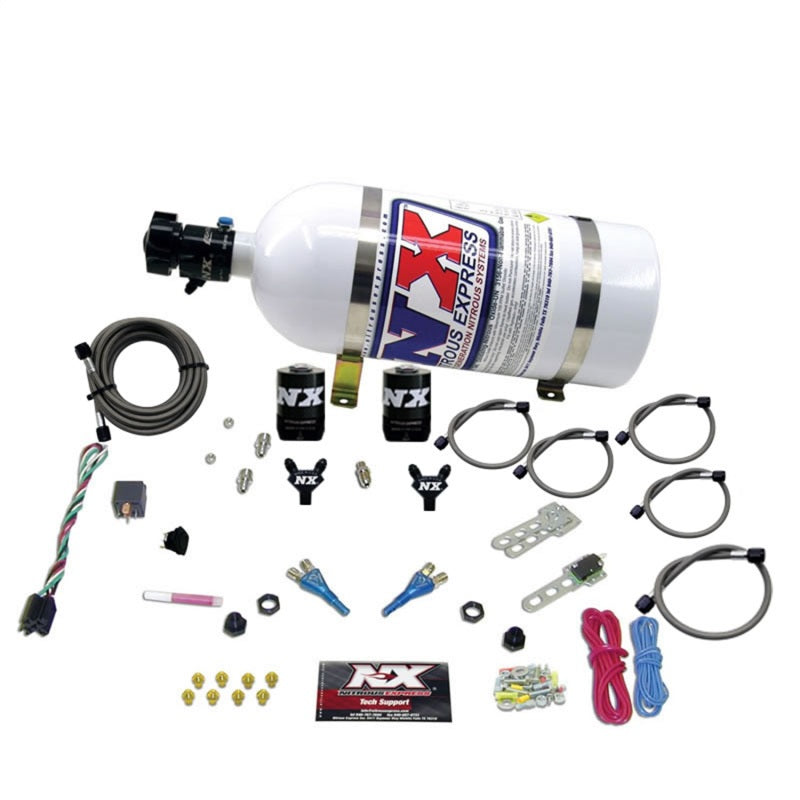 Load image into Gallery viewer, Nitrous Express Ford EFI Dual Nozzle Nitrous Kit (100-300HP) w/10lb Bottle
