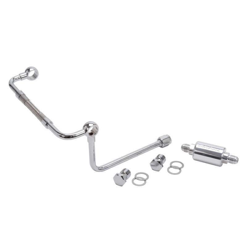 Load image into Gallery viewer, Edelbrock Dual Feed Line/Thunder Series Carb w/ Polished Fuel Filter

