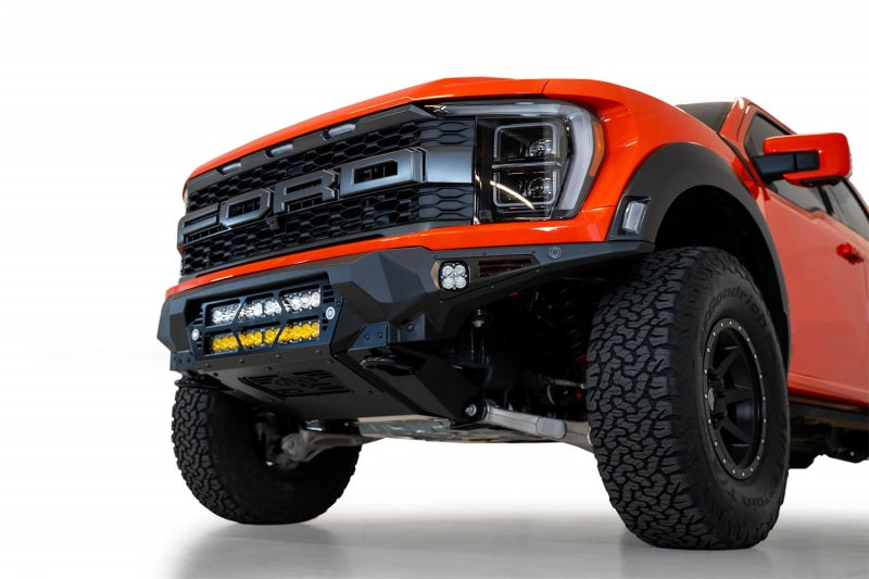 Load image into Gallery viewer, Addictive Desert Designs 2021+ Ford Raptor Bomber Front Bumper w/ Dual 20IN LED Mounts
