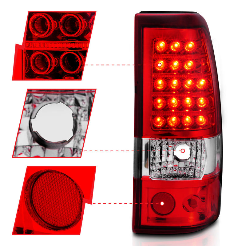 Load image into Gallery viewer, ANZO 2003-2006 Chevrolet Silverado 1500 LED Taillights Red/Clear
