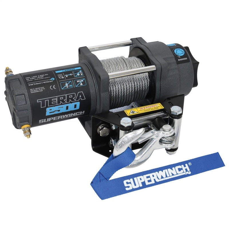 Load image into Gallery viewer, Superwinch 2500 LBS 12V DC 3/16in x 40ft Steel Rope Terra 2500 Winch - Gray Wrinkle
