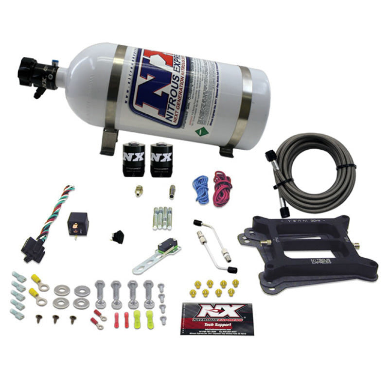 Load image into Gallery viewer, Nitrous Express 4150 4-BBL/Gasoline Nitrous Kit (100-500HP) w/10lb Bottle
