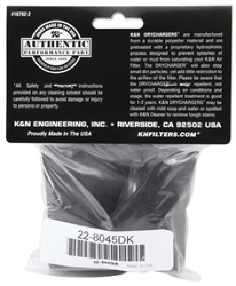 Load image into Gallery viewer, K&amp;N 6in ID x 6inH Closed Top Black Drycharger Air Filter Wrap

