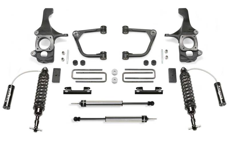 Load image into Gallery viewer, Fabtech 16-21 Toyota Tundra 2WD/4WD 4in UCA Kit w/Uniballs &amp; Dlss 2.5C/O Resi &amp; Rr Dlss
