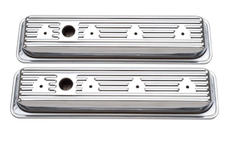 Load image into Gallery viewer, Edelbrock Valve Cover Signature Series Chevrolet 1987-1995 262-400 CI V8 Low Chrome
