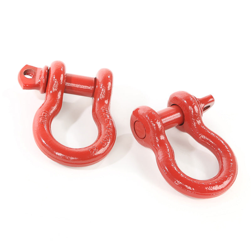 Load image into Gallery viewer, Rugged Ridge Red 3/4in D-Shackles
