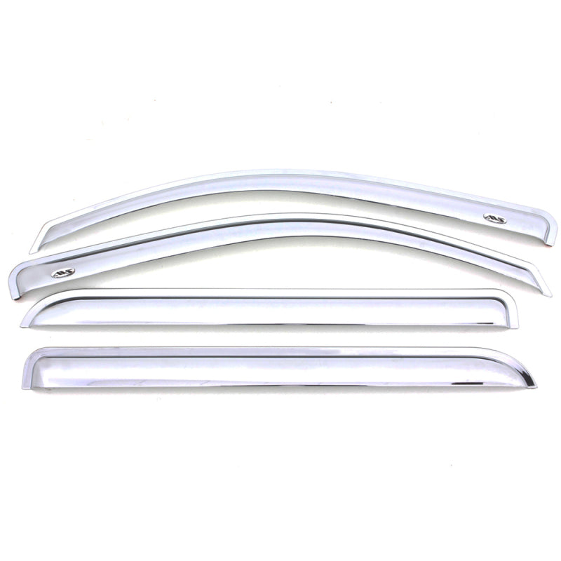 Load image into Gallery viewer, AVS 99-16 Ford F-250 Super Duty Supercrew Ventvisor Front &amp; Rear Window Deflectors 4pc - Chrome
