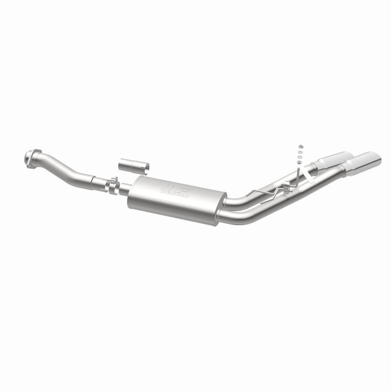 Load image into Gallery viewer, MagnaFlow 11-13 Ford F-150 Pickup Dual Same Side Before P/S Rear Tire Stainless CatBack Perf Exhaust
