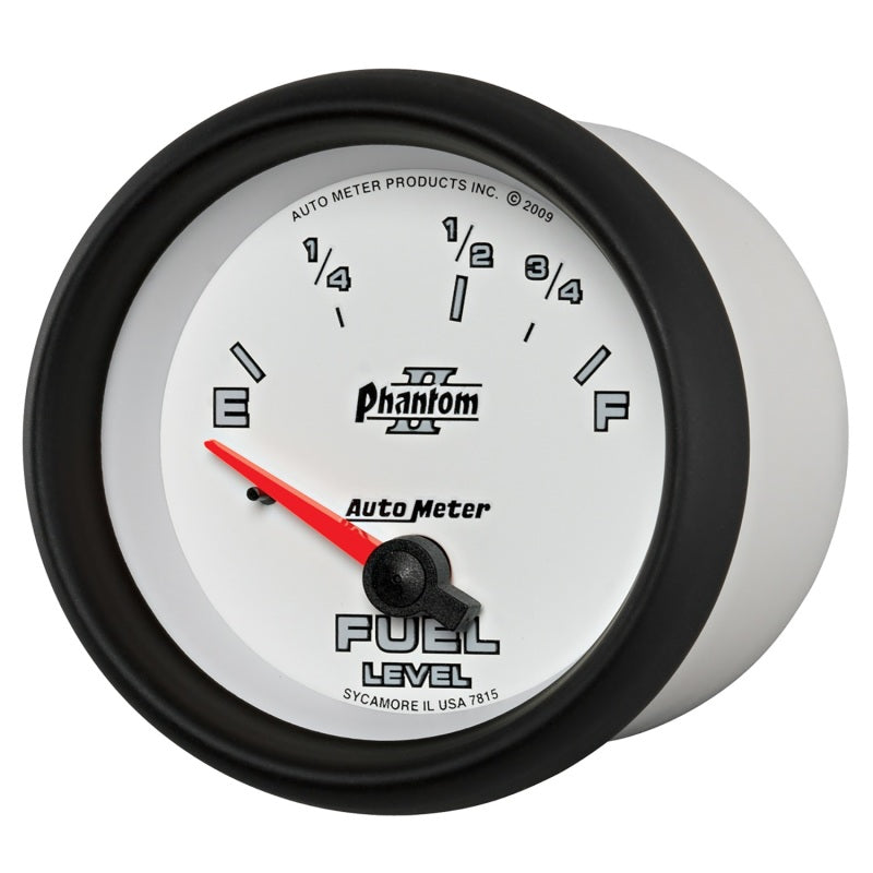 Load image into Gallery viewer, Autometer Phantom II 2-5/8in / 73 Ohms Empty - 10 Ohms Full Electrical Fuel Level Gauge
