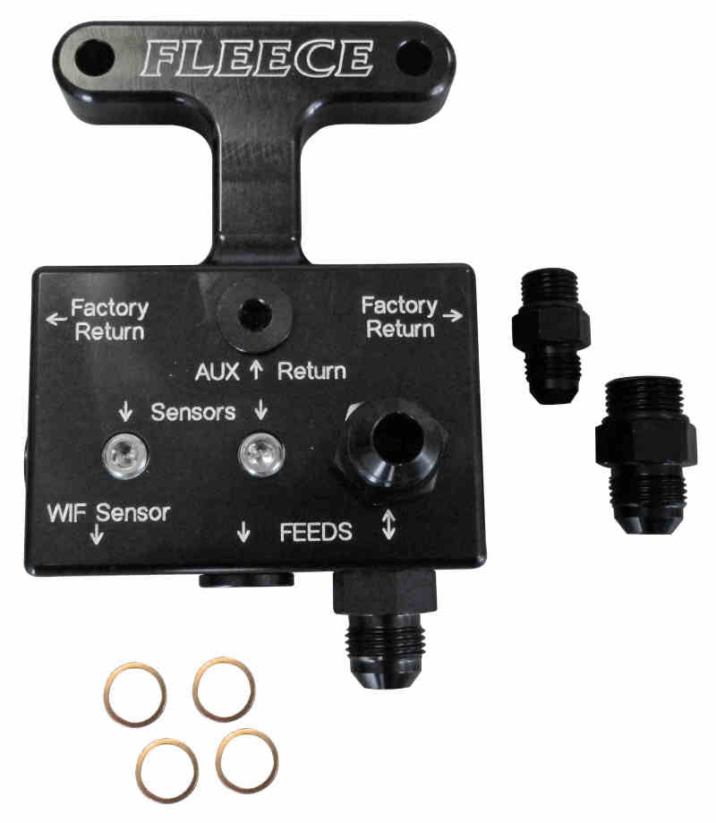 Load image into Gallery viewer, Fleece Performance 03-07 Dodge 5.9L / 07.5-09 6.7L Cummins 3rd Gen Fuel Distribution Block
