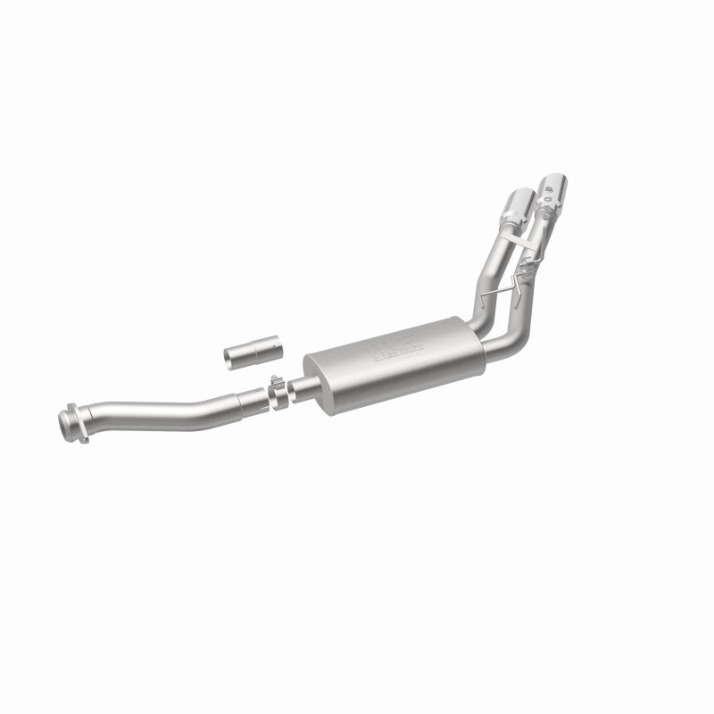 Load image into Gallery viewer, MagnaFlow 11-13 Ford F-150 Pickup Dual Same Side Before P/S Rear Tire Stainless CatBack Perf Exhaust
