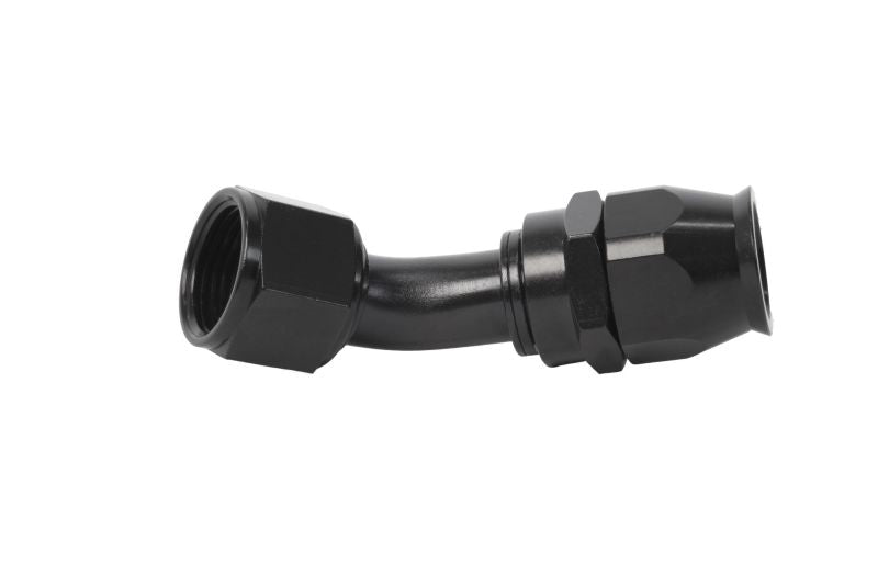 Load image into Gallery viewer, Aeromotive PTFE Hose End - AN-12 - 45 Deg - Black Anodized

