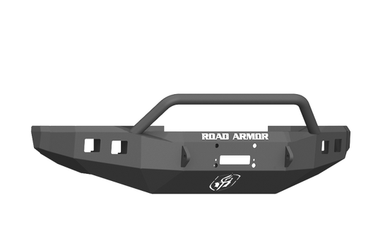 Road Armor 17-20 Ford F-250 Stealth Wide Fender Front Winch Bumper w/Pre-Runner Guard - Tex Blk