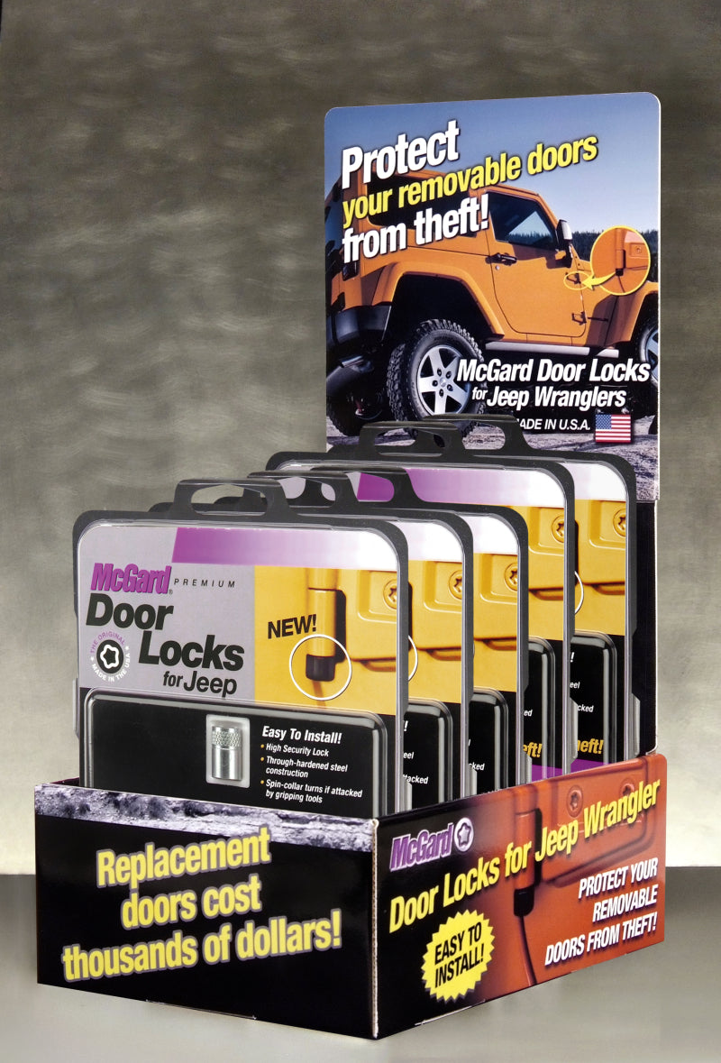 Load image into Gallery viewer, McGard Jeep Door Lock Counter Display - Incl. (3) Sets of 76060 / (2) Sets of 76057 / (1) Display
