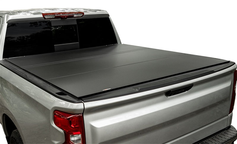 Load image into Gallery viewer, Access LOMAX Tri-Fold Cover 2019+ Chevrolet/GMC - 5ft 8in Bed - Carbon Fiber (w/o Storage Box)

