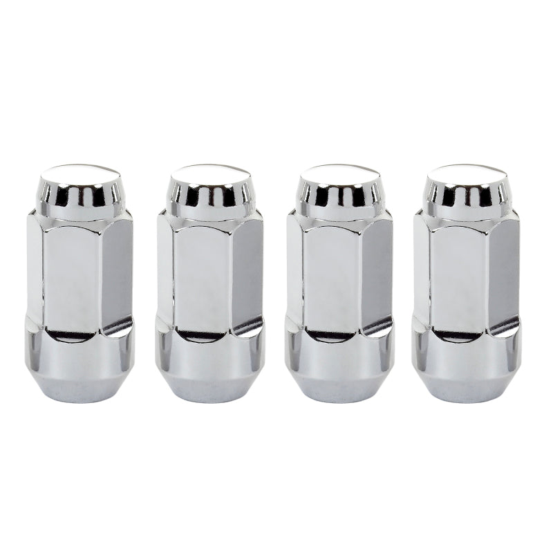 Load image into Gallery viewer, McGard Hex Lug Nut (Cone Seat Bulge Style) M14X1.5 / 22mm Hex / 1.945in. Length (4-Pack) - Chrome
