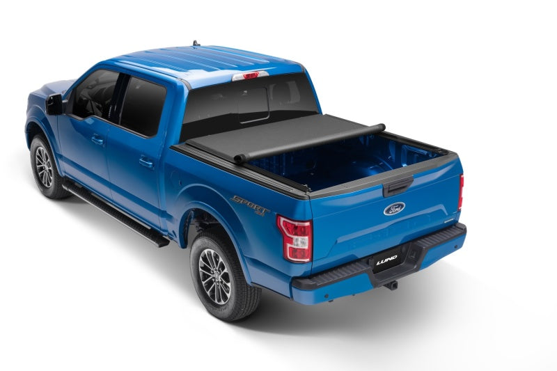 Load image into Gallery viewer, Lund 04-18 Ford F-150 (6.5ft. Bed) Genesis Elite Roll Up Tonneau Cover - Black
