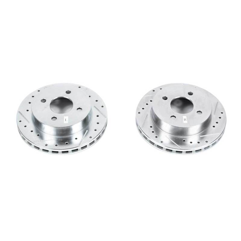 Load image into Gallery viewer, Power Stop 1993 Ford Mustang Rear Evolution Drilled &amp; Slotted Rotors - Pair
