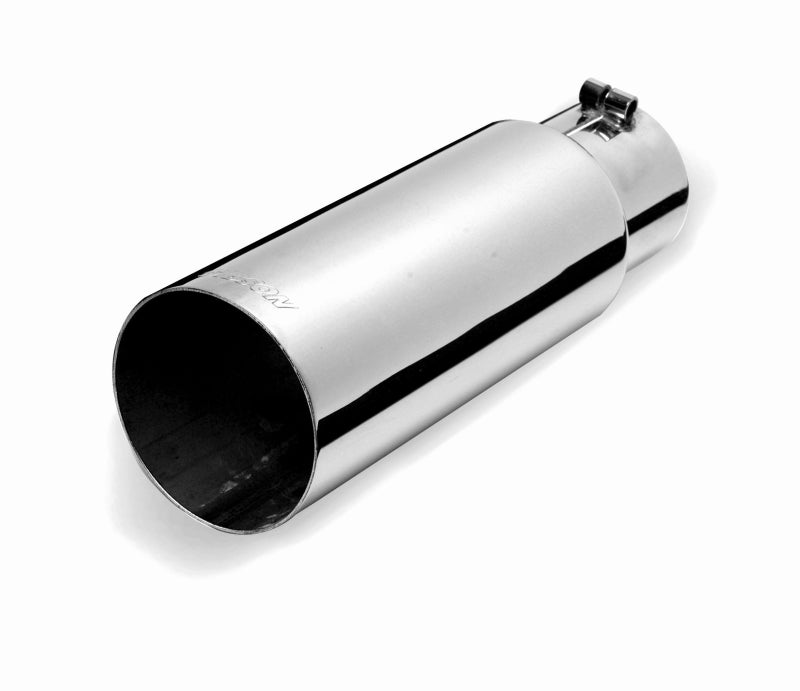 Load image into Gallery viewer, Gibson Rolled Edge Angle-Cut Tip - 4in OD/3in Inlet/12in Length - Stainless
