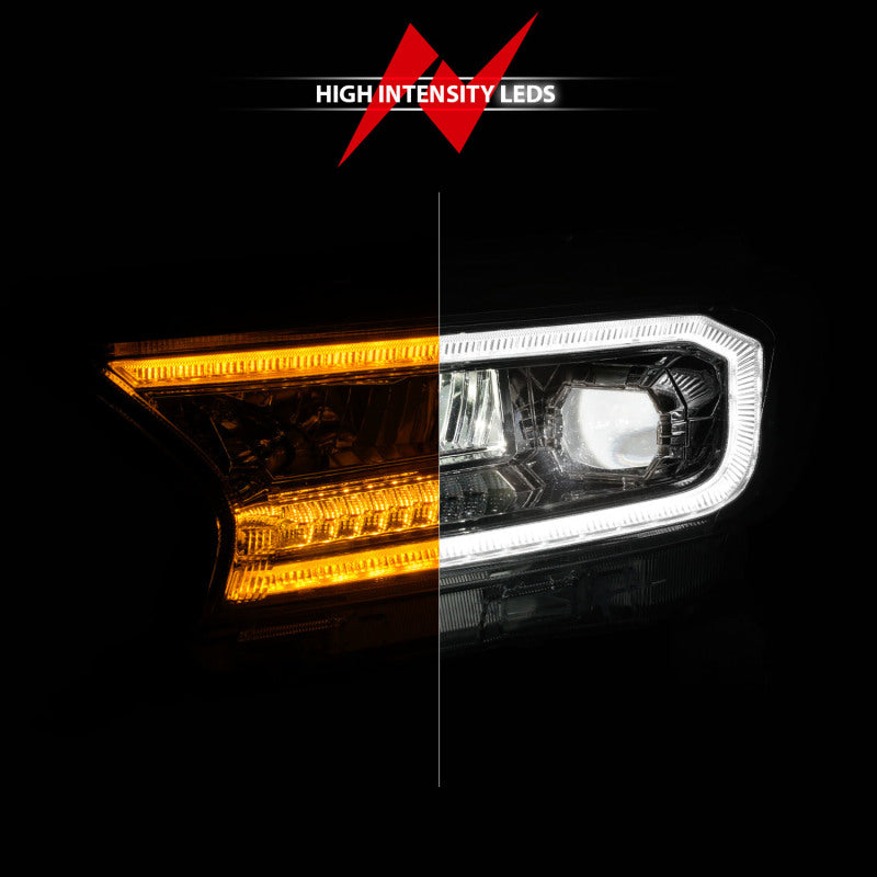 Load image into Gallery viewer, ANZO 19-23 Ford Ranger Full LED Projector Headlights w/ Initiation &amp; Sequential - Chrome
