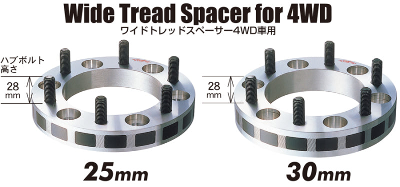 Load image into Gallery viewer, Project Kics 30mm Thick 12x1.25 5x139.7 4WD Wide Tread Spacers
