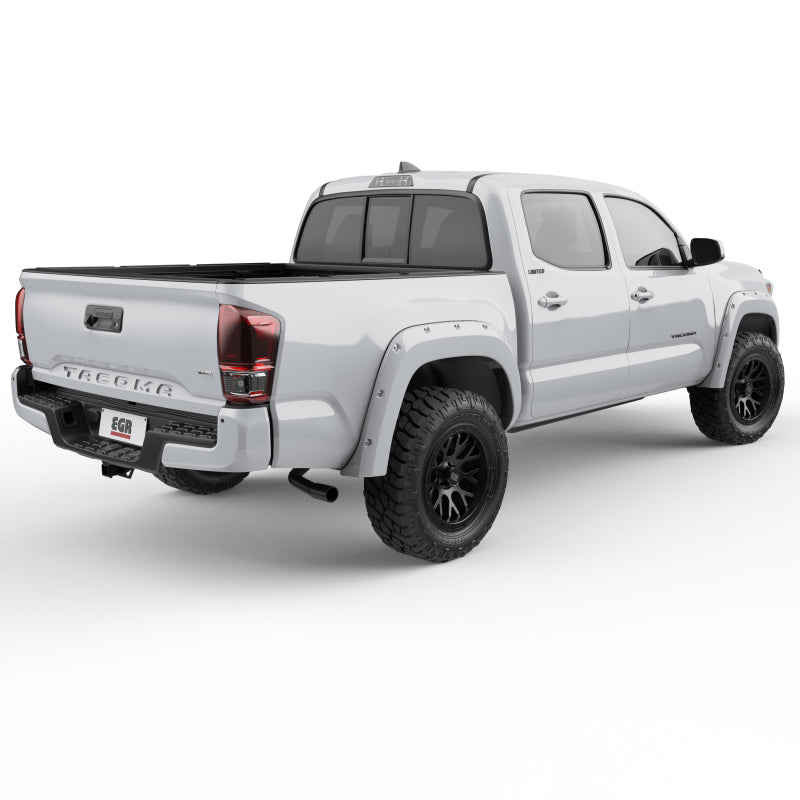 Load image into Gallery viewer, EGR 16+ Toyota Tacoma w/Mudflap Bolt-On Look Color Match Fender Flares - Set - Super White
