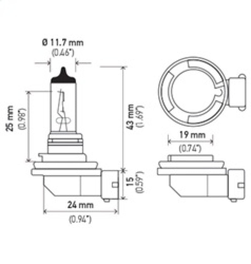 Load image into Gallery viewer, Hella Bulb H11 12V 55W PGJ19-2 T4 LONG LIFE
