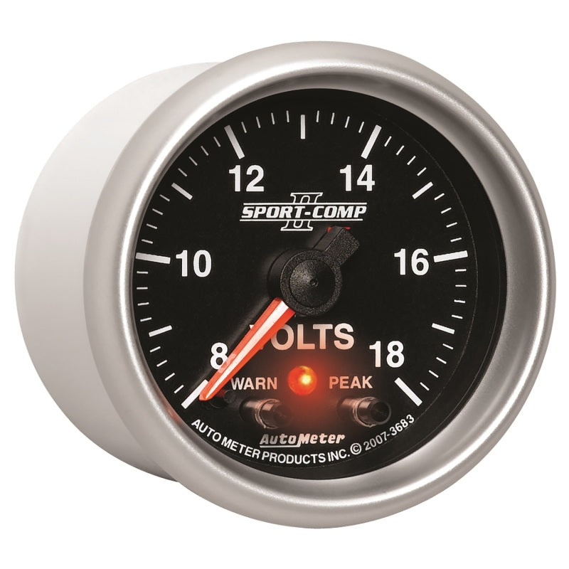 Load image into Gallery viewer, Autometer Sport-Comp II 2-1/16in Digital Voltmeter Gauge - 18V
