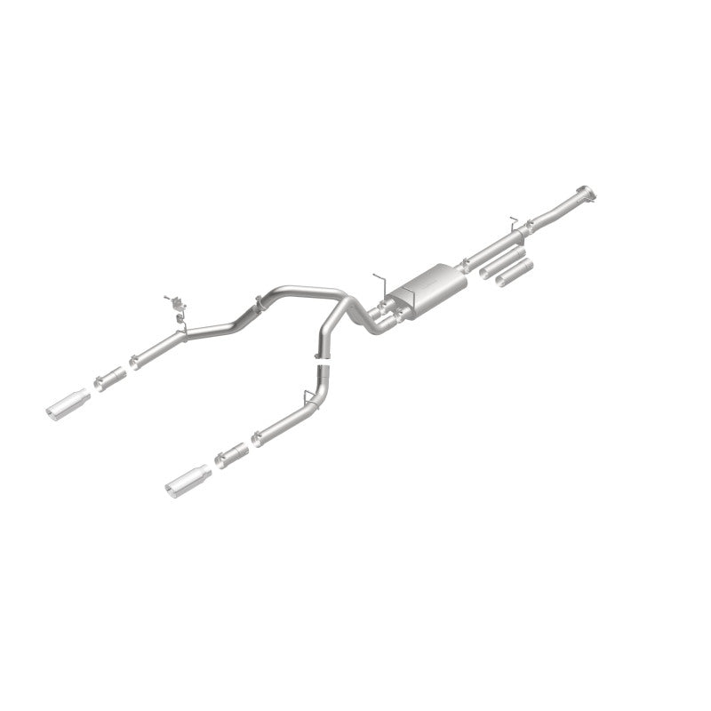 Load image into Gallery viewer, MagnaFlow Stainless Cat-Back Exhaust 2015 Chevy Silverado 2500HD 6.0L Dual Split Rear Exit 4in
