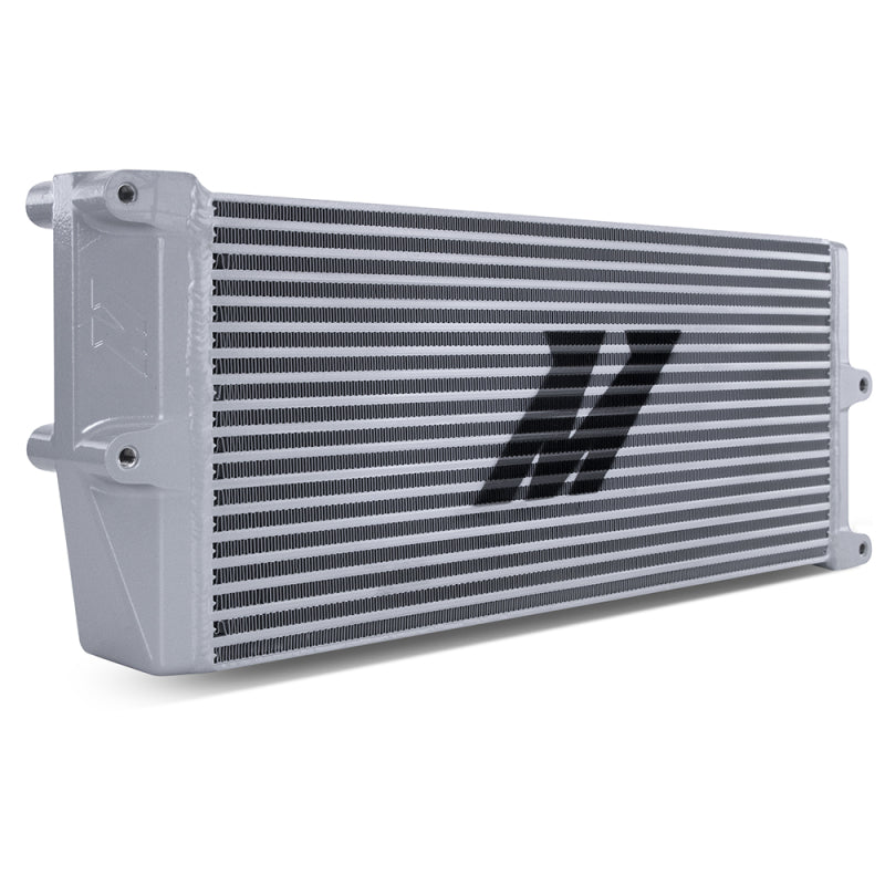 Load image into Gallery viewer, Mishimoto Heavy-Duty Oil Cooler - 17in. Opposite-Side Outlets - Silver
