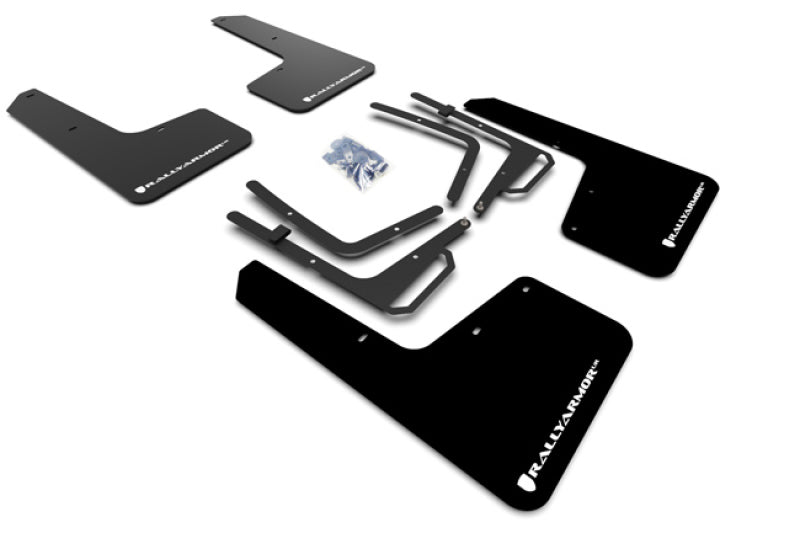Load image into Gallery viewer, Rally Armor 17-20 Ford F-150 Raptor Black UR Mud Flap w/ White Logo
