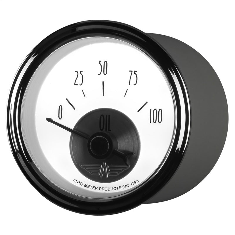 Load image into Gallery viewer, Autometer Prestige Series Pearl 2-1/16in 100PSI Electronic Oil Pressure Gauge
