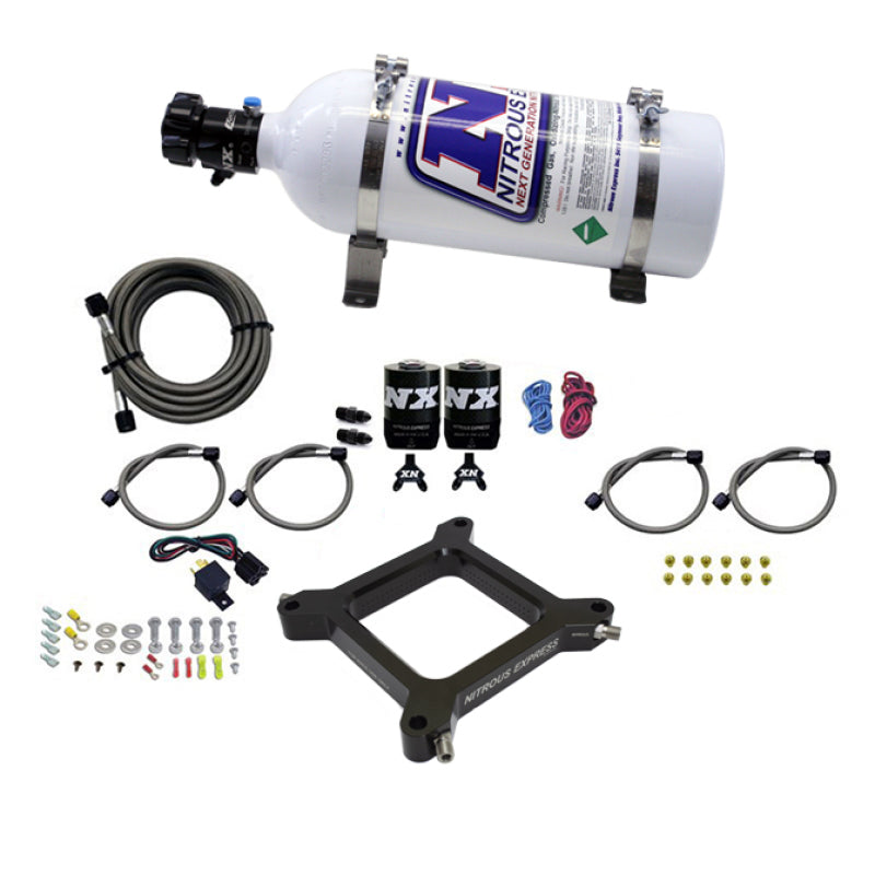 Load image into Gallery viewer, Nitrous Express 4150 Assassin Plate Pro Power Nitrous Kit (100-500HP) w/5lb Bottle
