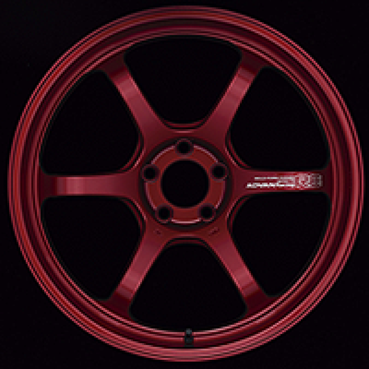 Advan R6 20x10.5 +24mm 5-114.3 Racing Candy Red Wheel